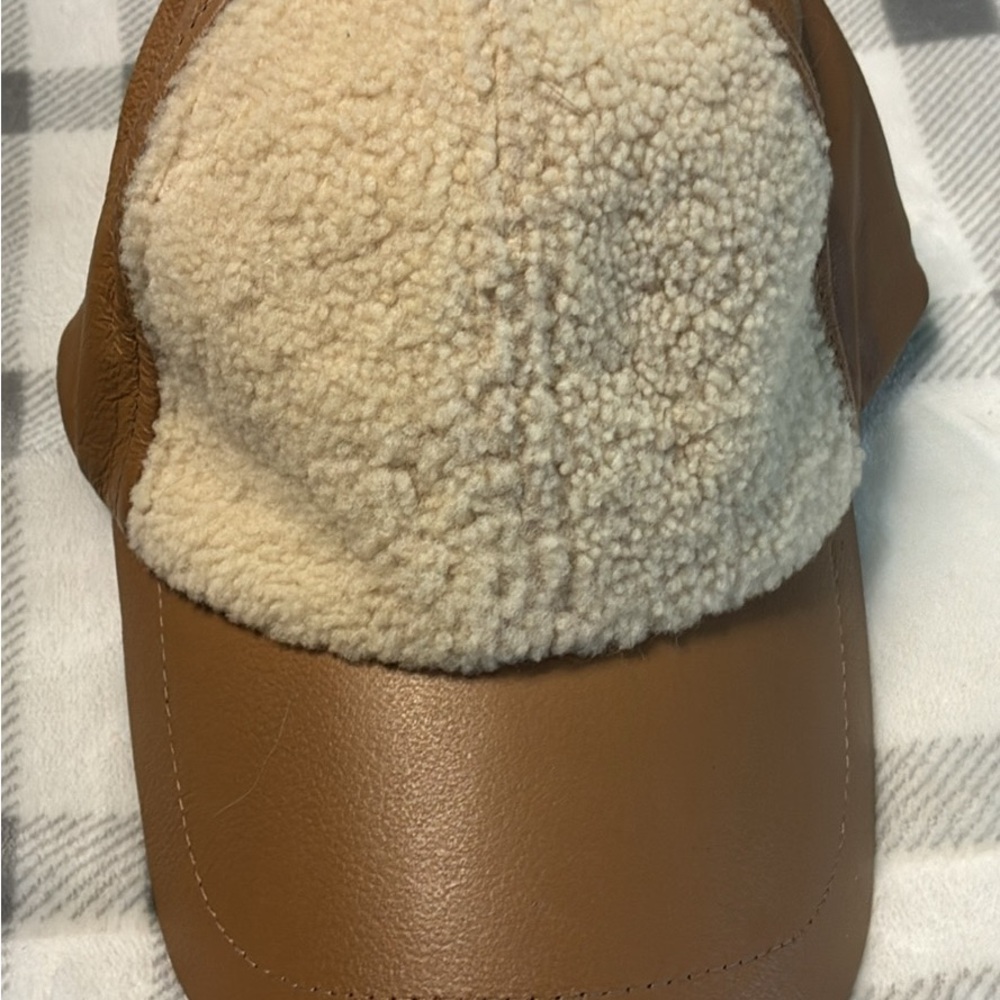 UGG Brown and Cream Sherpa Cap